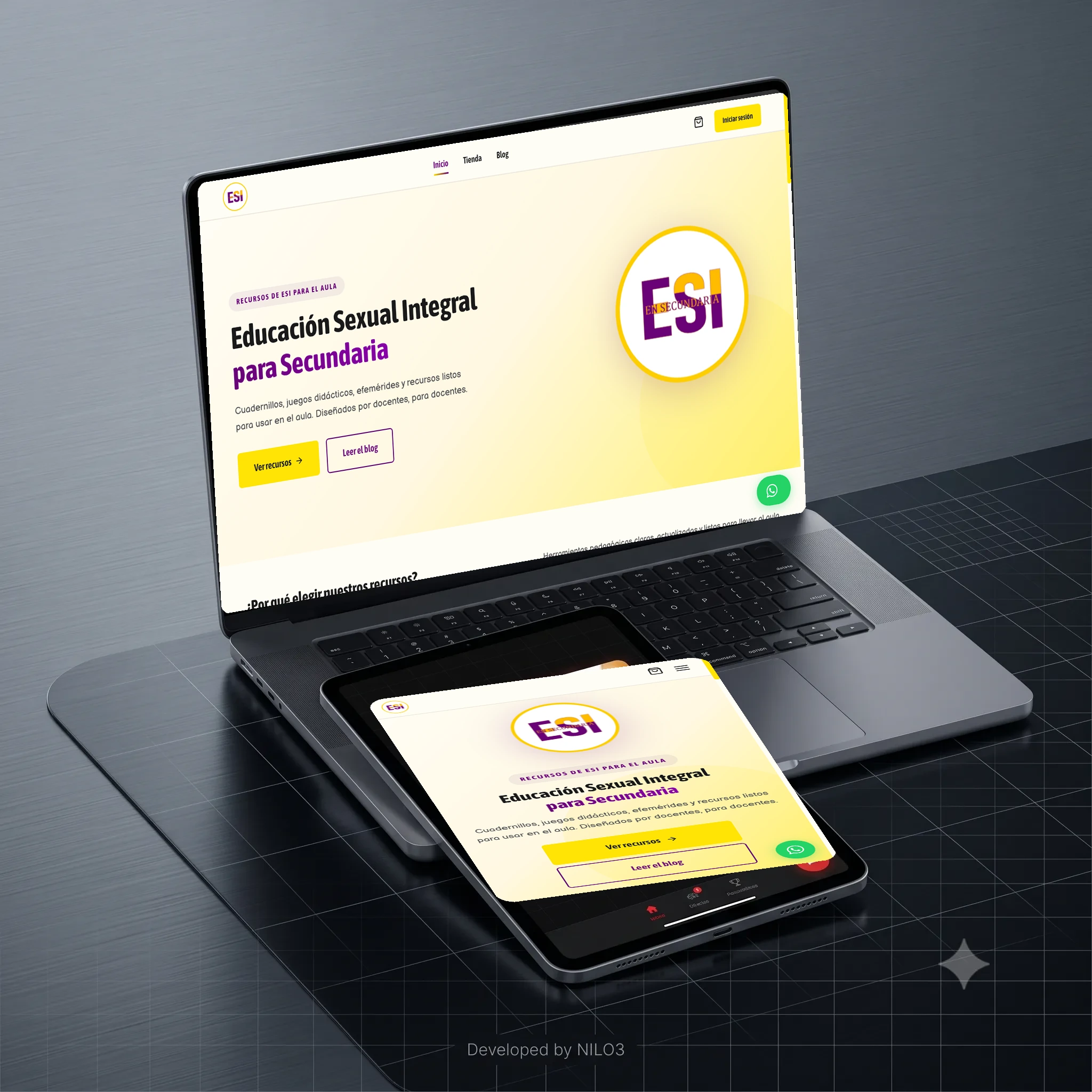 ESI en Secundaria — Educational & E-learning Platform | Nilotech