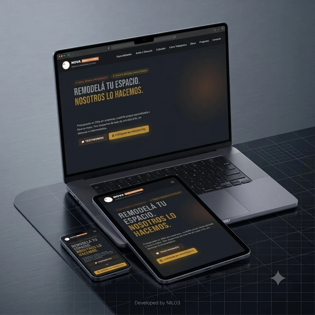 NOVA Works & Remodeling — Corporate Web & Estimator | Nilotech