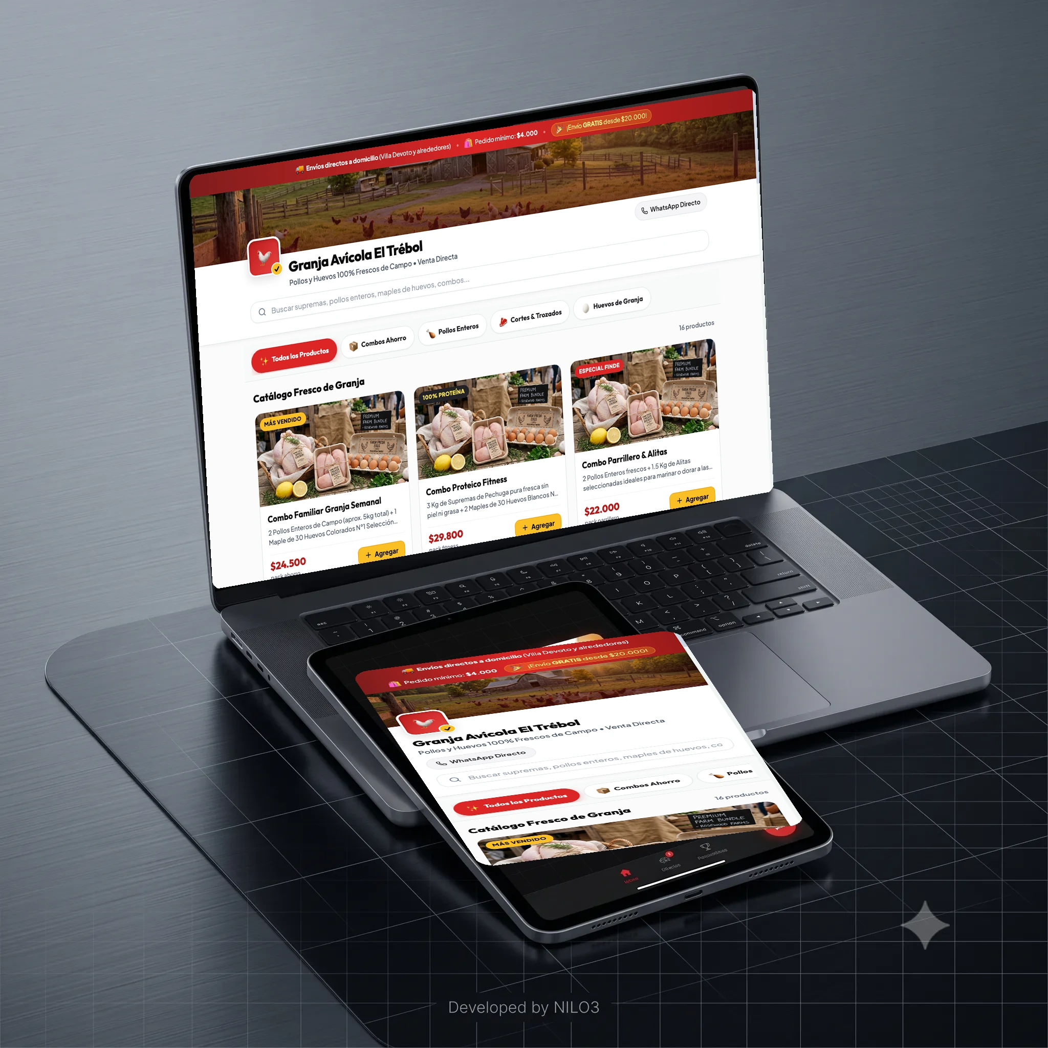 Granja El Trébol — Food E-commerce | Nilotech